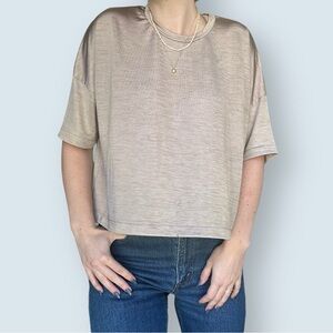 Zara Rose/Pink Cropped Oversized Top (Size Small)